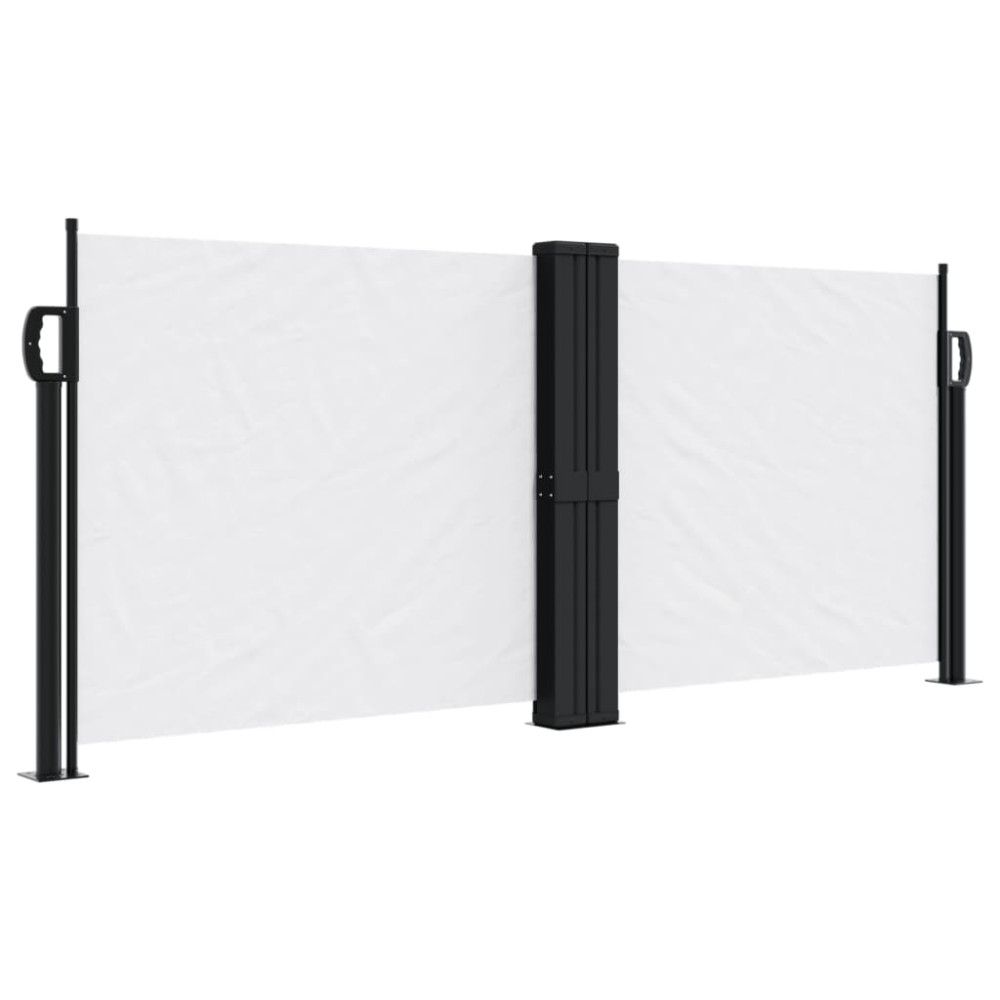 vidaXL Copertină laterală retractabilă, alb, 100 x 1000 cm