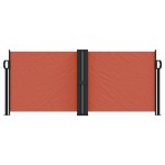 vidaXL Copertină laterală retractabilă, cărămiziu, 100 x 1000 cm