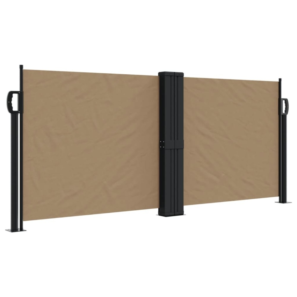 vidaXL Copertină laterală retractabilă, taupe, 100 x 1000 cm
