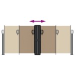vidaXL Copertină laterală retractabilă, taupe, 100 x 1000 cm