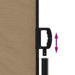 vidaXL Copertină laterală retractabilă, taupe, 100 x 1000 cm