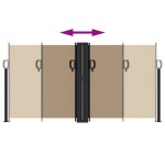 vidaXL Copertină laterală retractabilă, gri taupe, 120 x 1000 cm vidaXL Copertină laterală retractabilă, gri taupe, 120 x 1000 cm