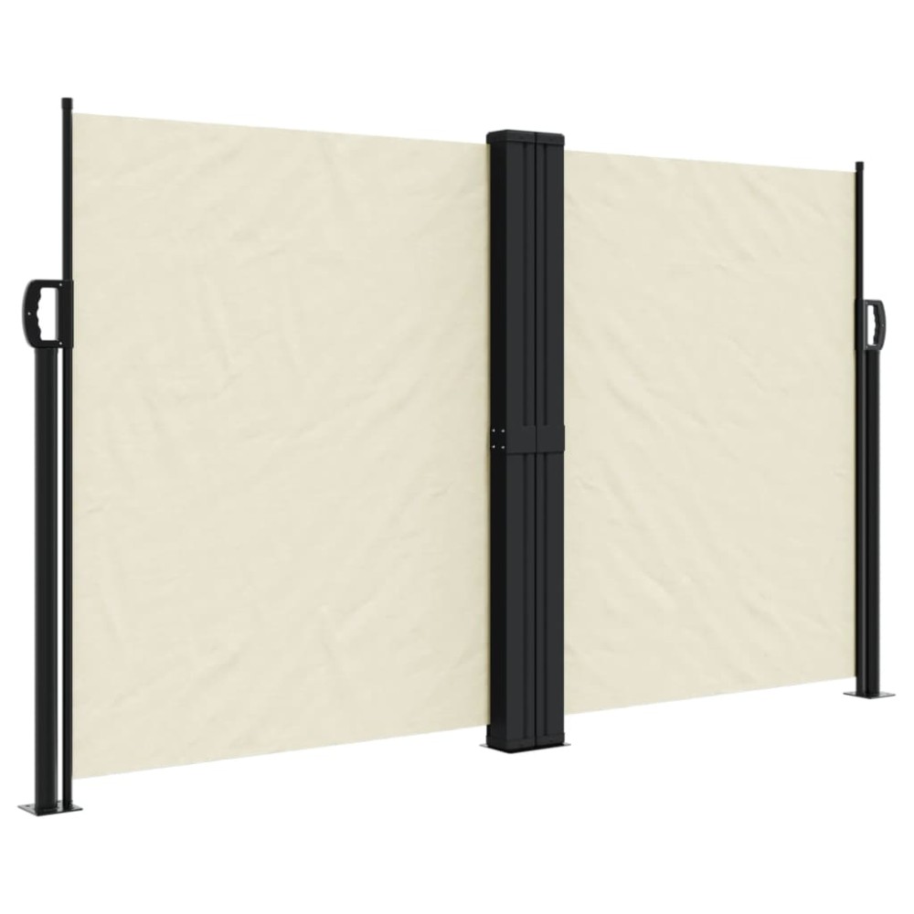 vidaXL Copertină laterală retractabilă, crem, 140 x 1000 cm