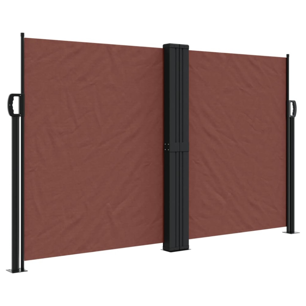vidaXL Copertină laterală retractabilă, maro, 140 x 1000 cm