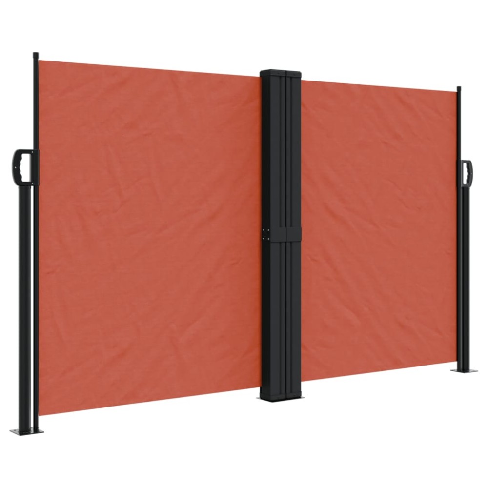 vidaXL Copertină laterală retractabilă, cărămiziu, 140 x 1000 cm