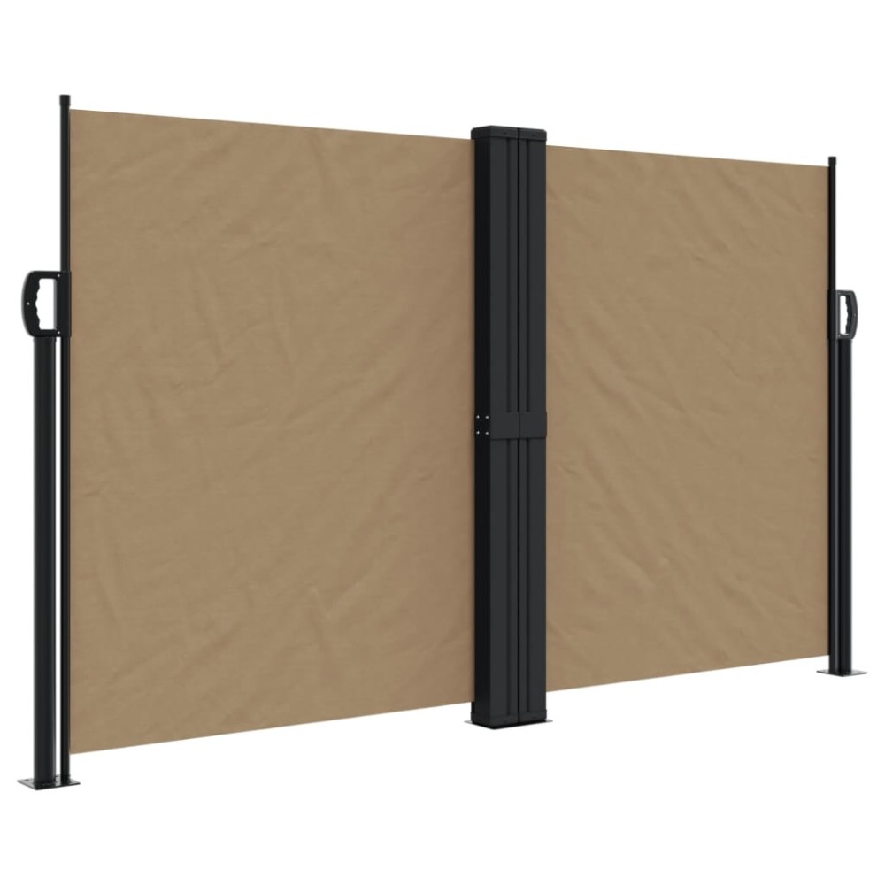 vidaXL Copertină laterală retractabilă, gri taupe, 140 x 1000 cm