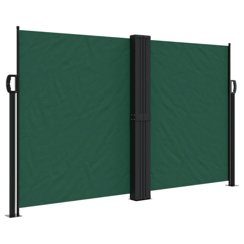 vidaXL Copertină laterală retractabilă, verde închis, 140 x 1000 cm