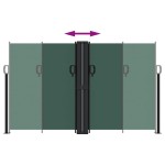 vidaXL Copertină laterală retractabilă, verde închis, 140 x 1000 cm