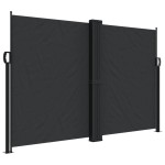 vidaXL Copertină laterală retractabilă, negru, 160x1000 cm