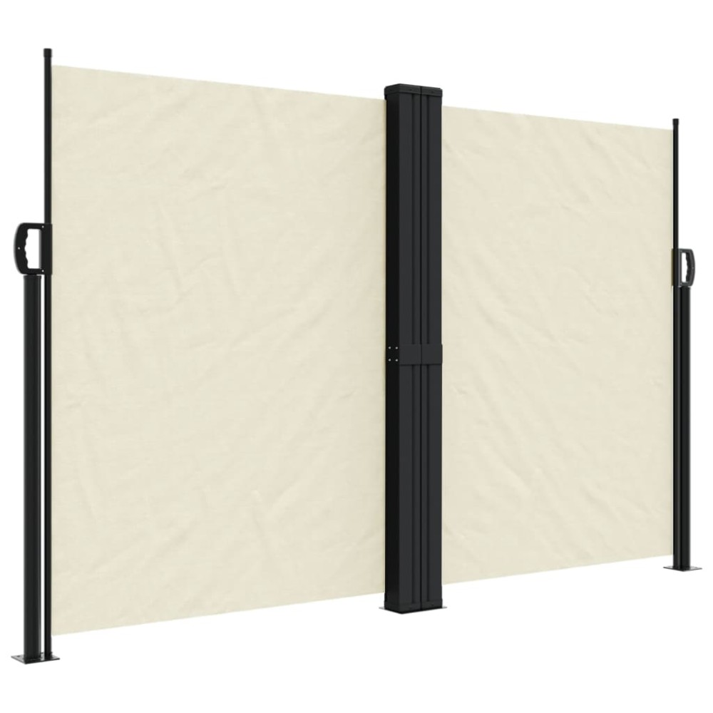 vidaXL Copertină laterală retractabilă, crem, 160x1000 cm