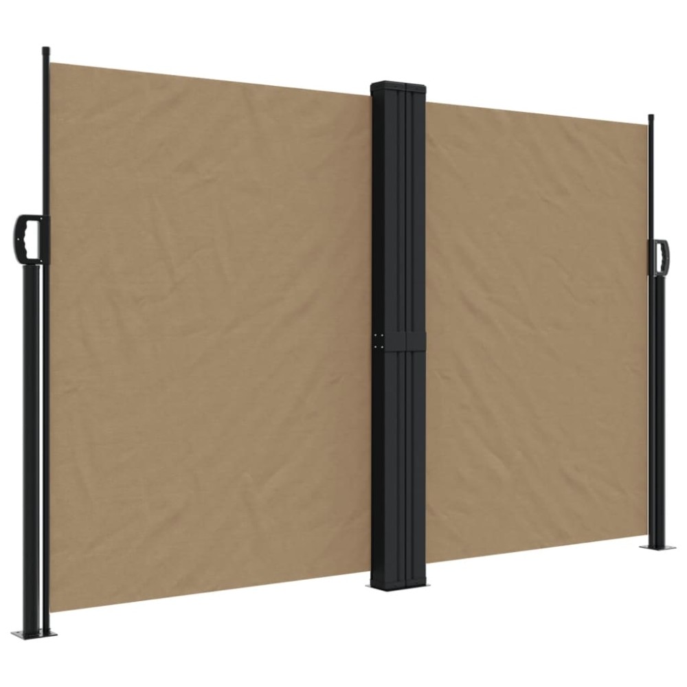 vidaXL Copertină laterală retractabilă, gri taupe, 160x1000 cm