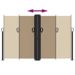 vidaXL Copertină laterală retractabilă, gri taupe, 160x1000 cm vidaXL Copertină laterală retractabilă, gri taupe, 160x1000 cm