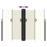 vidaXL Copertină laterală retractabilă, crem, 180x1000 cm