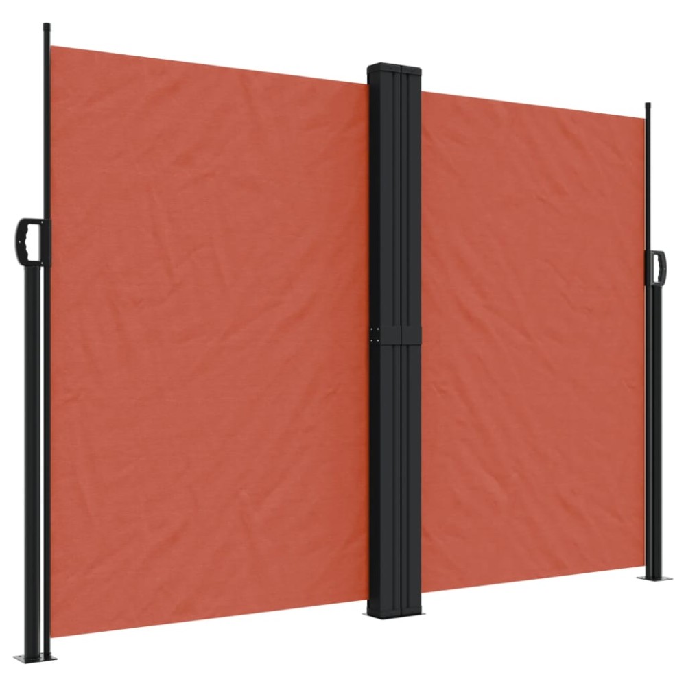 vidaXL Copertină laterală retractabilă, cărămiziu, 180x1000 cm