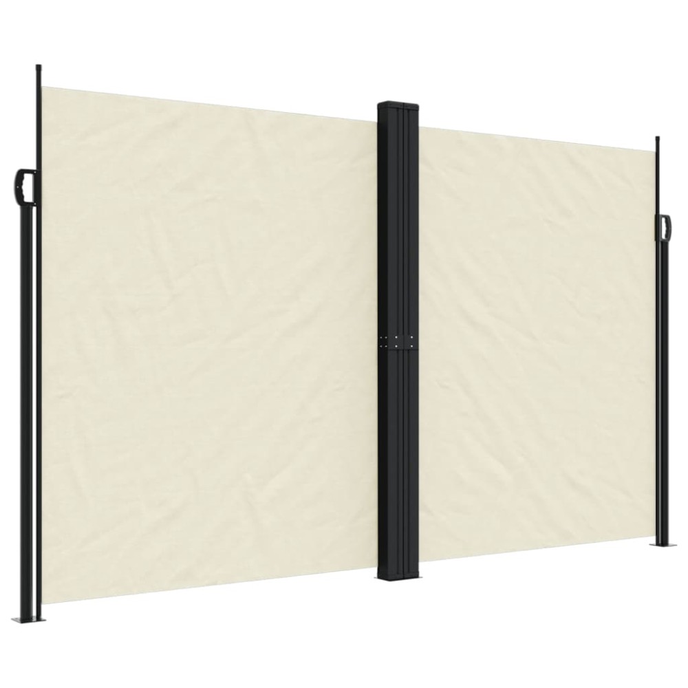 vidaXL Copertină laterală retractabilă, crem, 200x1000 cm