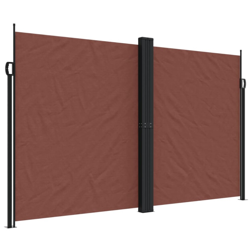 vidaXL Copertină laterală retractabilă, maro, 200x1000 cm