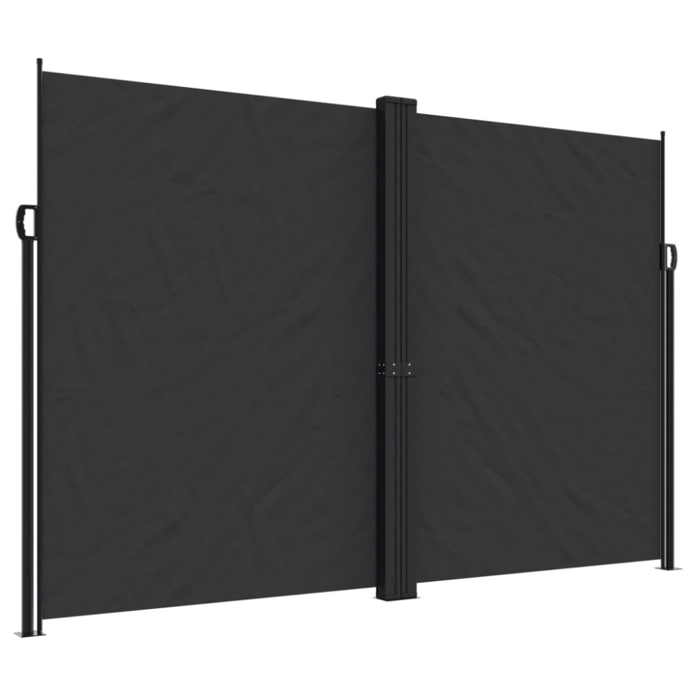vidaXL Copertină laterală retractabilă, negru, 220x1000 cm