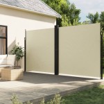vidaXL Copertină laterală retractabilă, crem, 220x1000 cm vidaXL Copertină laterală retractabilă, crem, 220x1000 cm