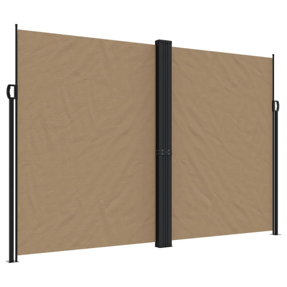 vidaXL Copertină laterală retractabilă, taupe, 220x1000 cm