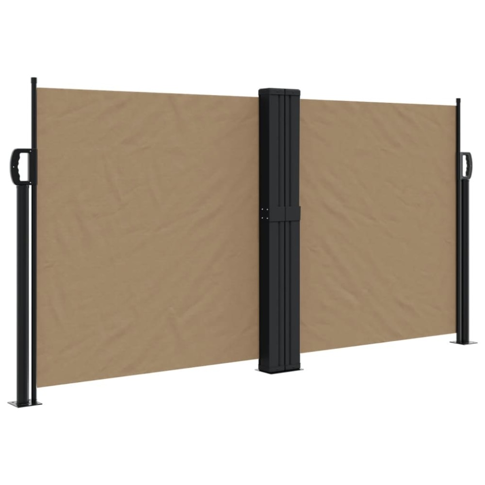 vidaXL Copertină laterală retractabilă, gri taupe, 120x1200 cm