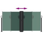 vidaXL Copertină laterală retractabilă, verde închis, 120x1200 cm