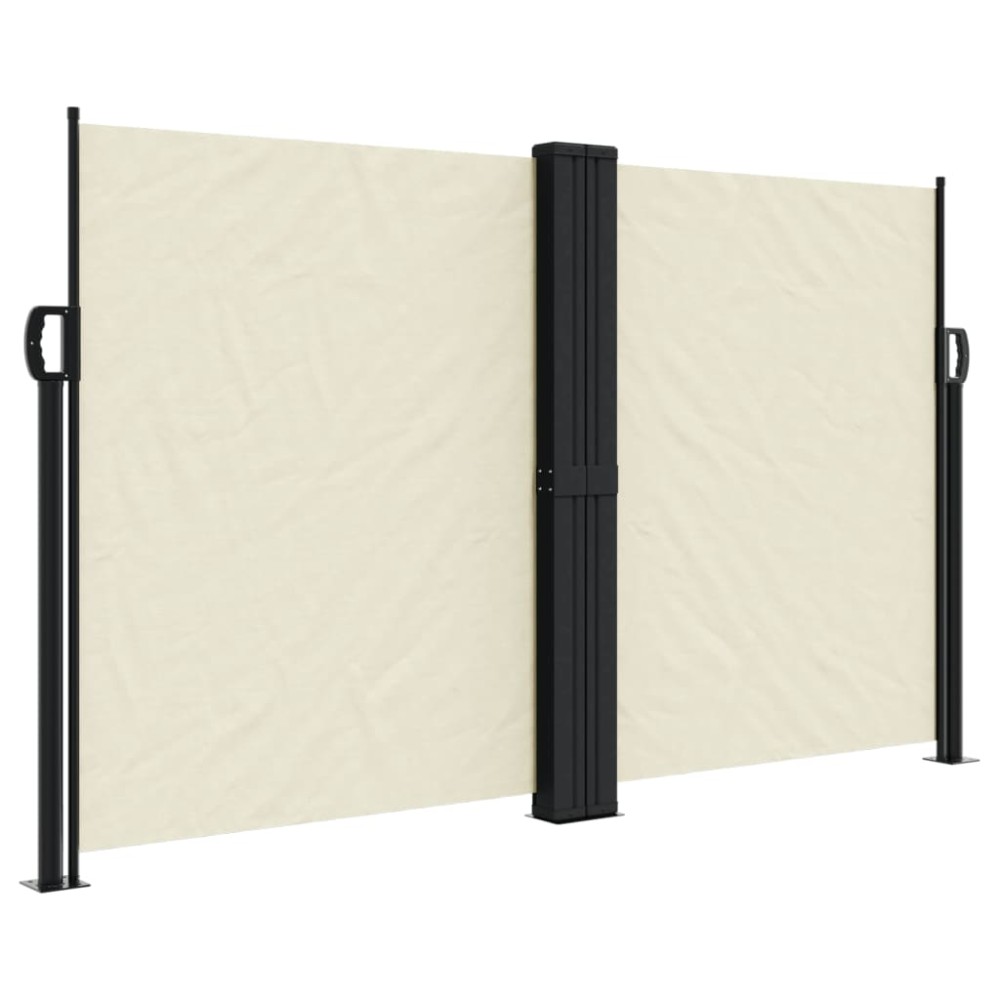 vidaXL Copertină laterală retractabilă, crem, 140x1200 cm