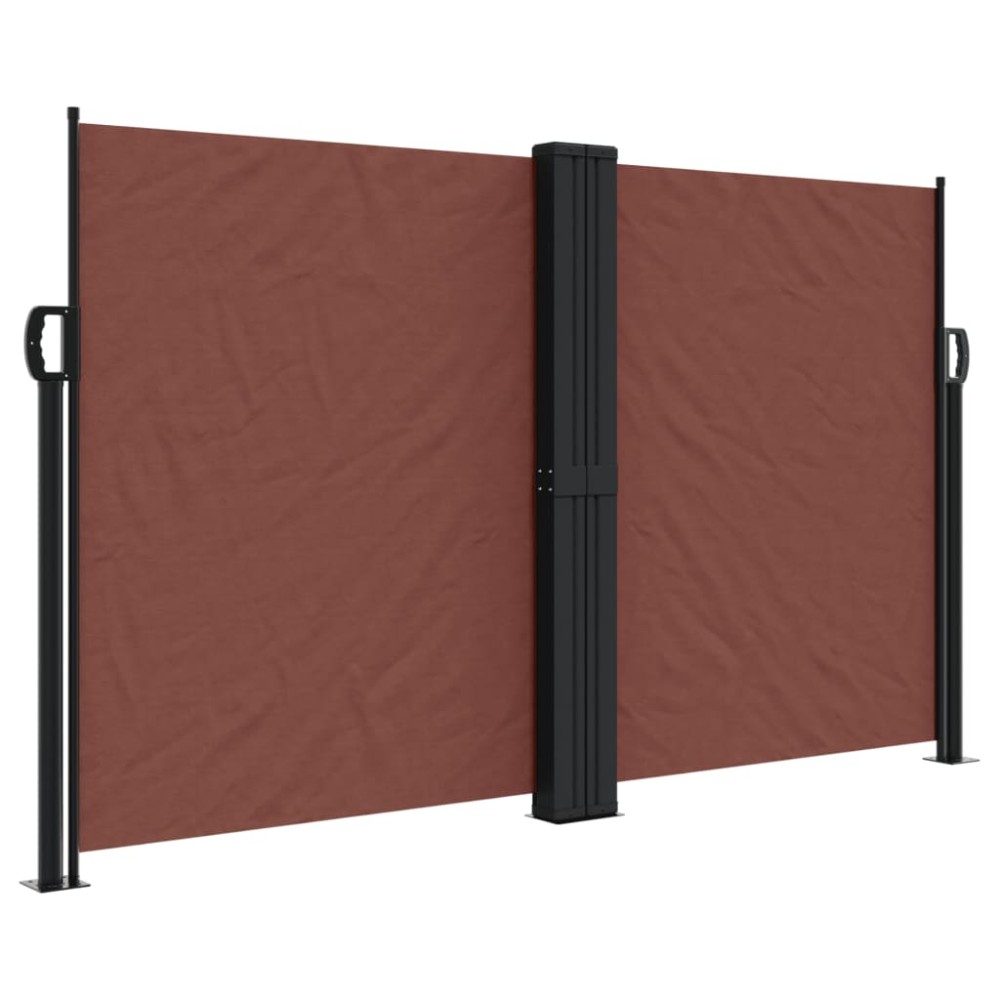 vidaXL Copertină laterală retractabilă, maro, 140x1200 cm
