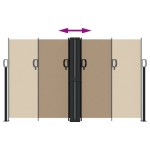 vidaXL Copertină laterală retractabilă, taupe, 140x1200 cm