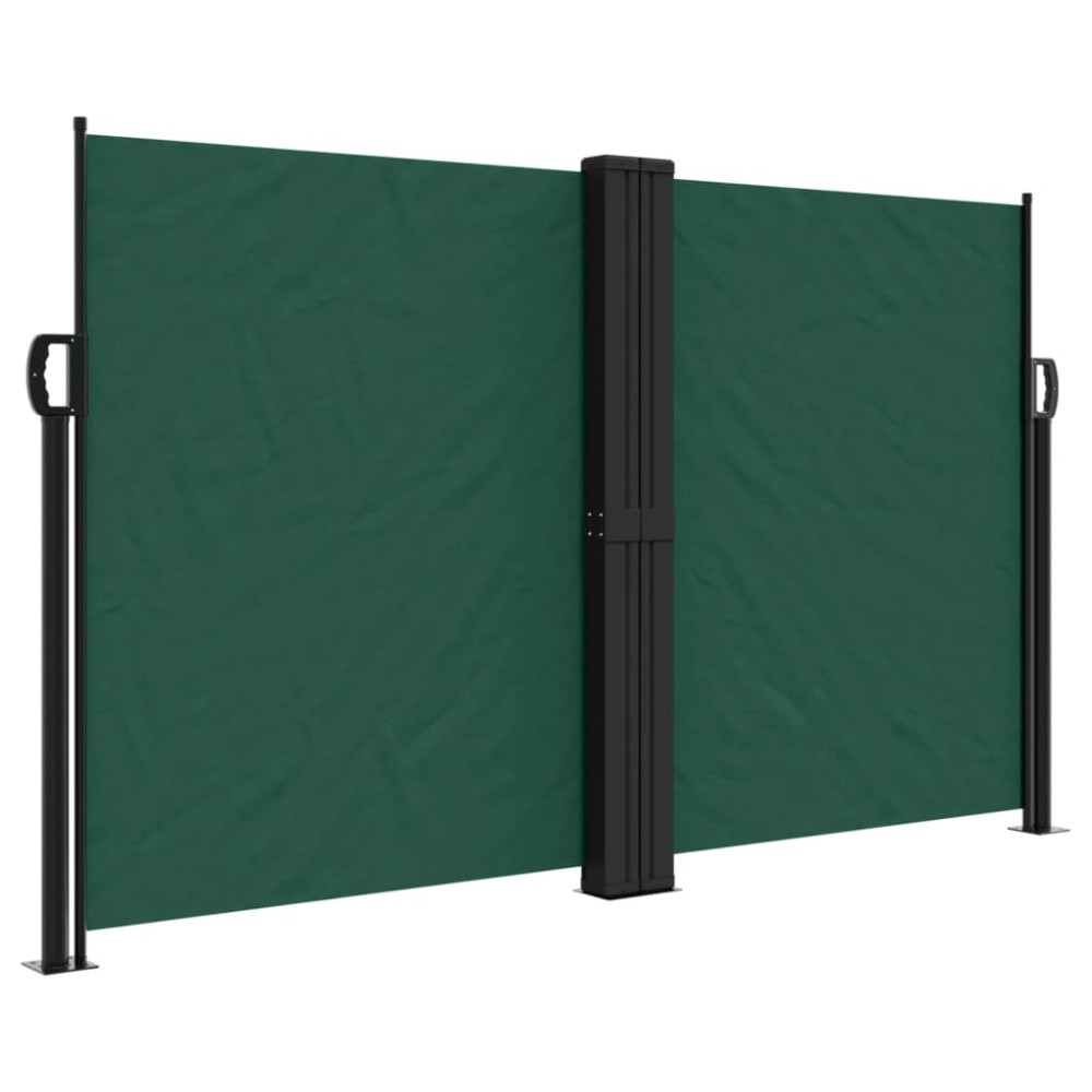 vidaXL Copertină laterală retractabilă, verde închis, 140x1200 cm