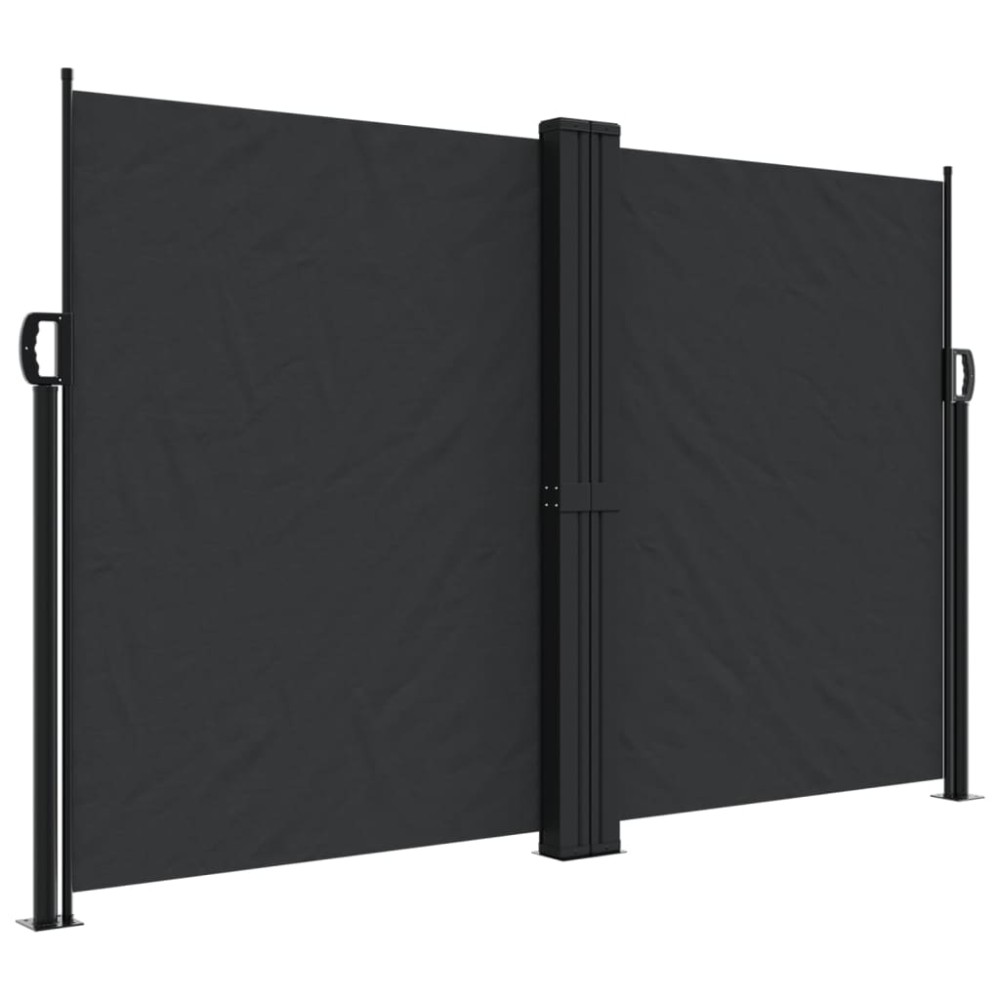 vidaXL Copertină laterală retractabilă, negru, 160x1200 cm