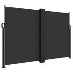 vidaXL Copertină laterală retractabilă, negru, 160x1200 cm
