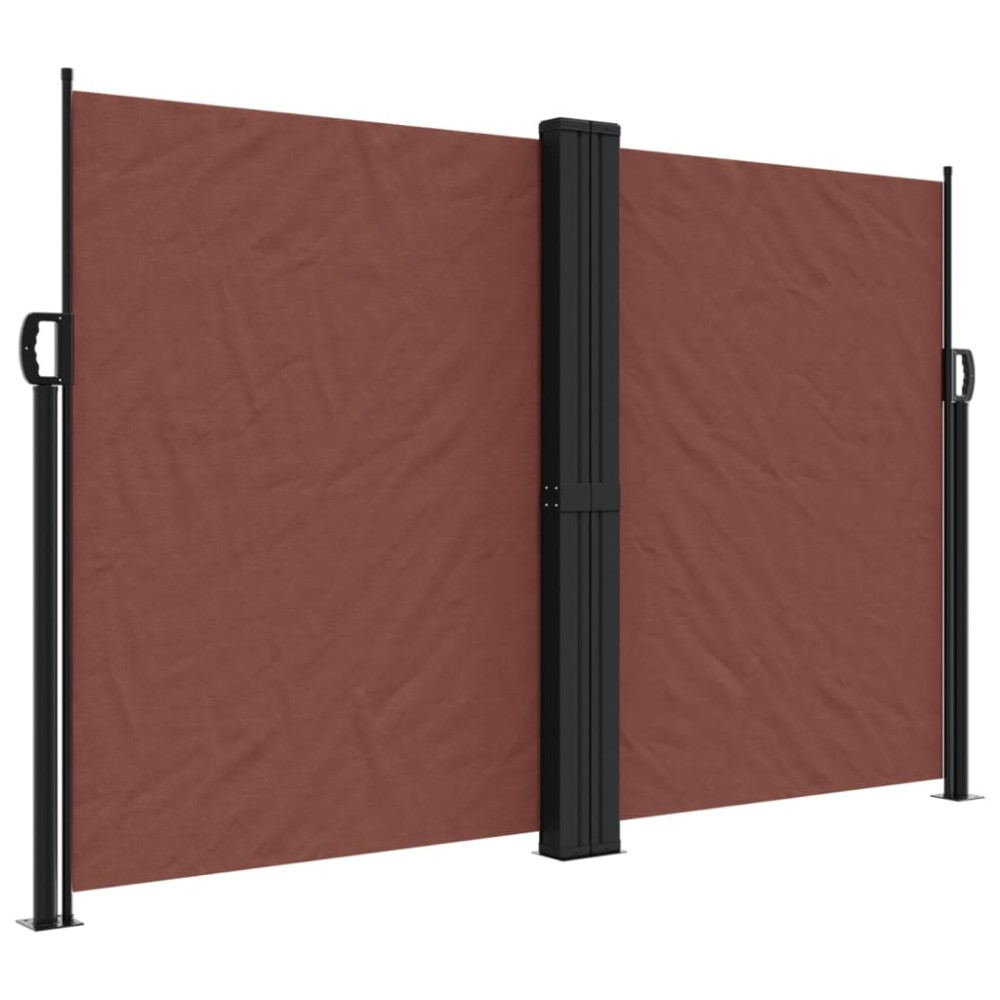 vidaXL Copertină laterală retractabilă, maro, 160x1200 cm