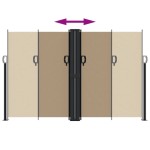 vidaXL Copertină laterală retractabilă, taupe, 160x1200 cm