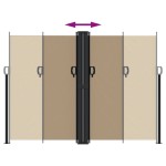 vidaXL Copertină laterală retractabilă, taupe, 180x1200 cm