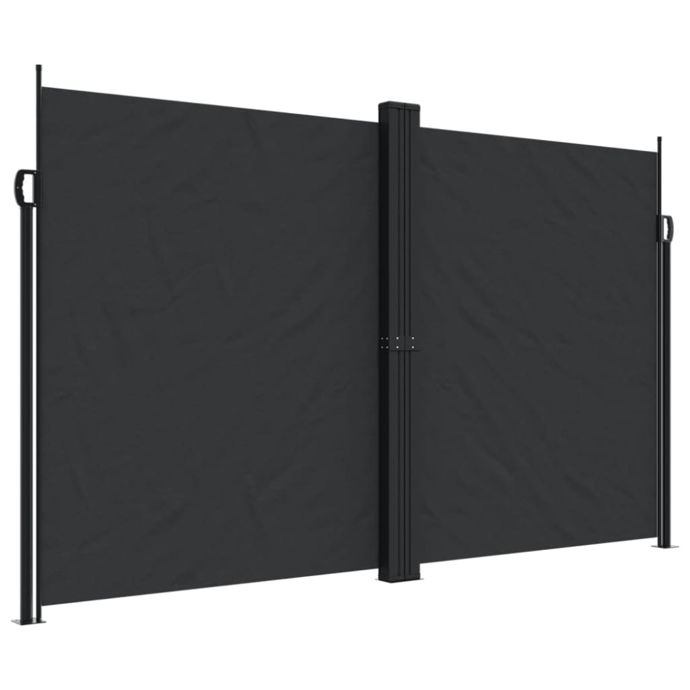 vidaXL Copertină laterală retractabilă, negru, 200x1200 cm
