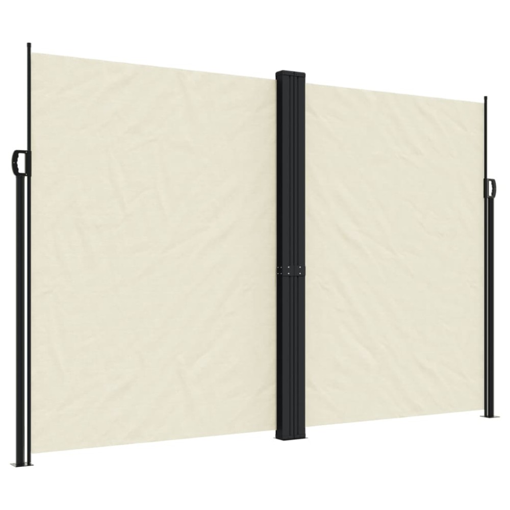 vidaXL Copertină laterală retractabilă, crem, 220x1200 cm