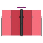 vidaXL Copertină laterală retractabilă, roșu, 220x1200 cm