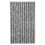 vidaXL Perdea pentru insecte, gri și negru, 118x220 cm, chenille vidaXL Perdea pentru insecte, gri și negru, 118x220 cm, chenille