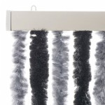 vidaXL Perdea pentru insecte, gri și negru, 118x220 cm, chenille vidaXL Perdea pentru insecte, gri și negru, 118x220 cm, chenille