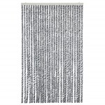 vidaXL Perdele pentru insecte, gri și alb/negru, 118x220 cm, chenille vidaXL Perdele pentru insecte, gri și alb/negru, 118x220 cm, chenille