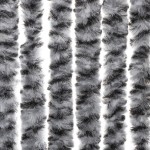 vidaXL Perdele pentru insecte, gri și alb/negru, 118x220 cm, chenille vidaXL Perdele pentru insecte, gri și alb/negru, 118x220 cm, chenille