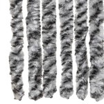vidaXL Perdele pentru insecte, gri și alb/negru, 118x220 cm, chenille vidaXL Perdele pentru insecte, gri și alb/negru, 118x220 cm, chenille