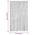 vidaXL Perdea pentru insecte, gri, 118x220 cm, chenille vidaXL Perdea pentru insecte, gri, 118x220 cm, chenille