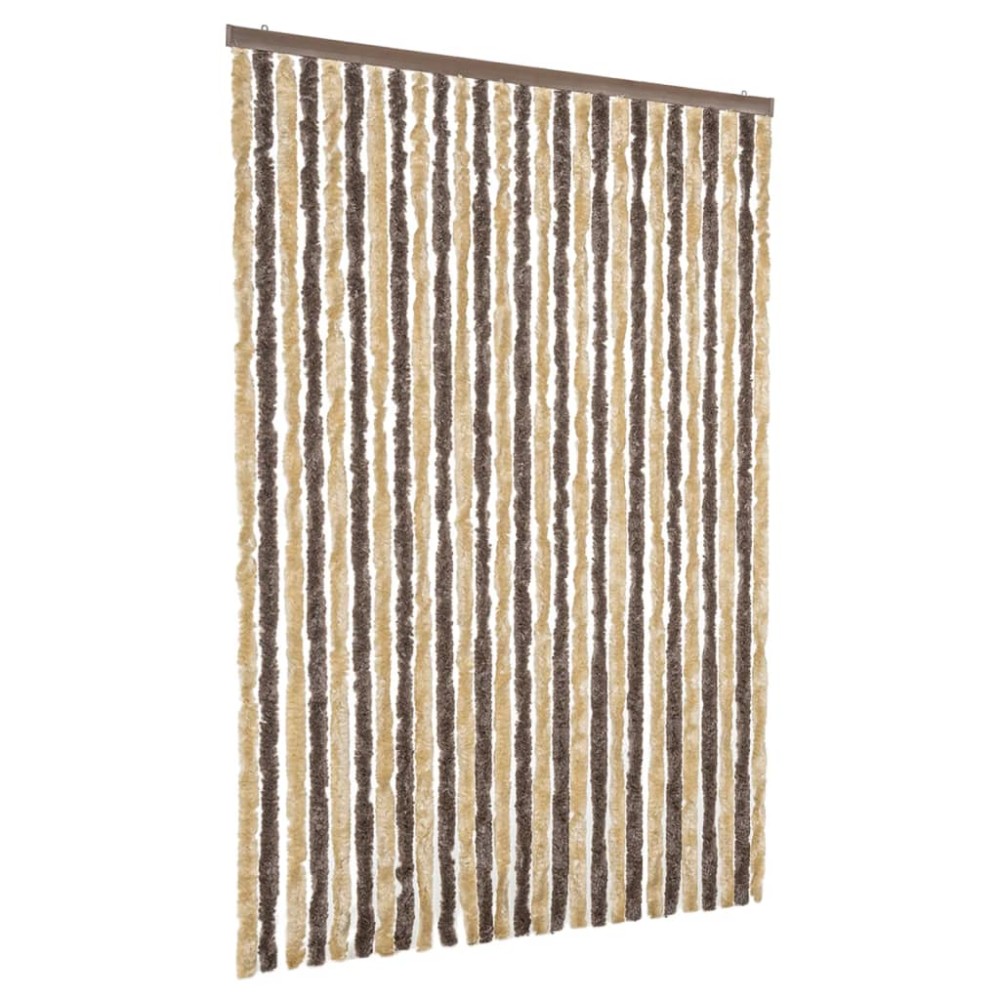 vidaXL Perdea pentru insecte, maro închis și bej, 118x220 cm, chenille