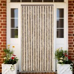 vidaXL Perdea pentru insecte, maro închis și bej, 118x220 cm, chenille vidaXL Perdea pentru insecte, maro închis și bej, 118x220 cm, chenille
