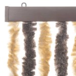vidaXL Perdea pentru insecte, maro închis și bej, 118x220 cm, chenille vidaXL Perdea pentru insecte, maro închis și bej, 118x220 cm, chenille