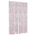 vidaXL Perdea pentru insecte gri argintiu și roz, 118x220 cm, chenille vidaXL Perdea pentru insecte gri argintiu și roz, 118x220 cm, chenille