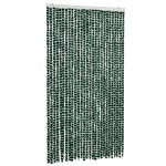 vidaXL Perdea pentru insecte, verde și alb, 118x220 cm, chenille vidaXL Perdea pentru insecte, verde și alb, 118x220 cm, chenille