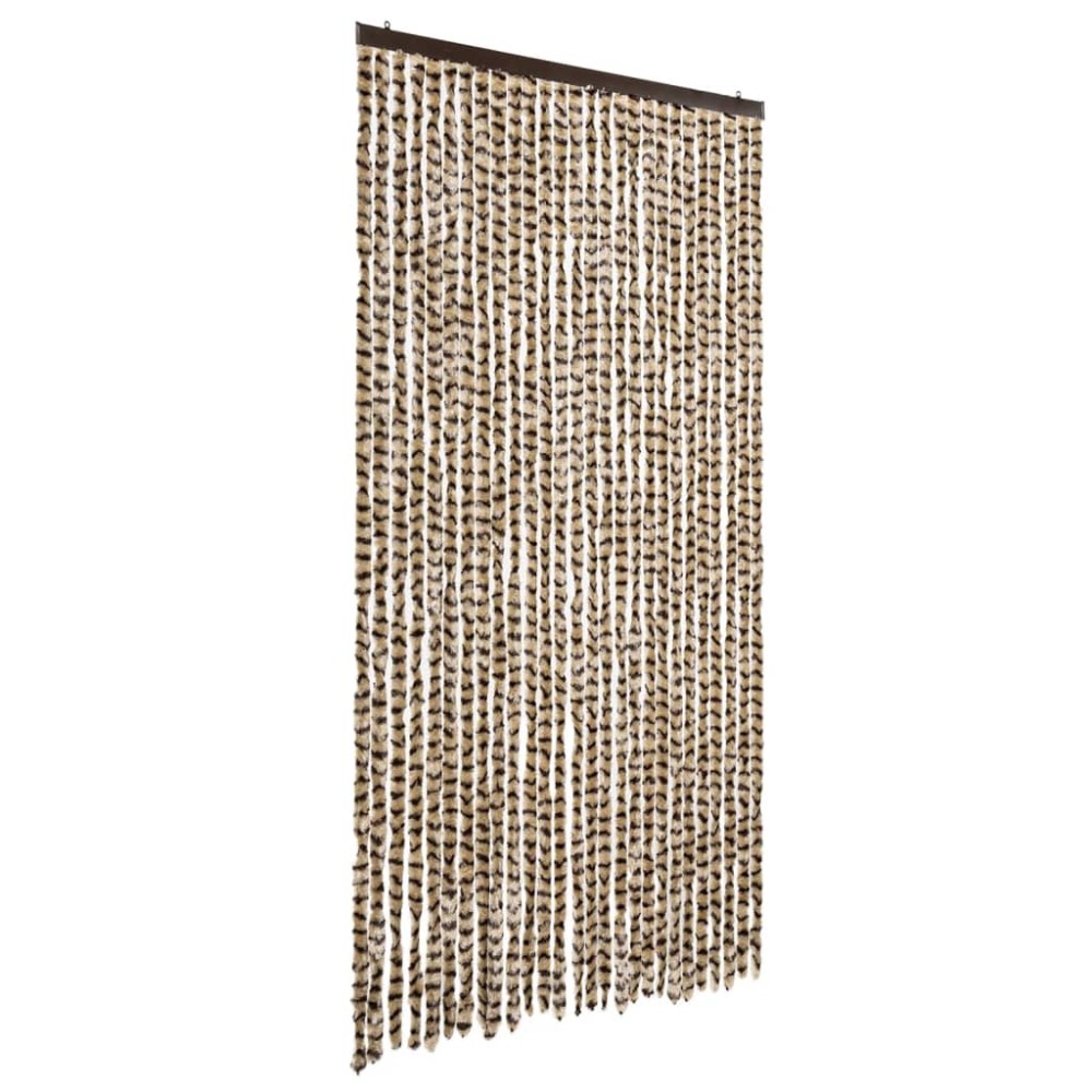 vidaXL Perdea pentru insecte, bej și maro, 118x220 cm, chenille