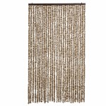 vidaXL Perdea pentru insecte, bej și maro, 118x220 cm, chenille vidaXL Perdea pentru insecte, bej și maro, 118x220 cm, chenille